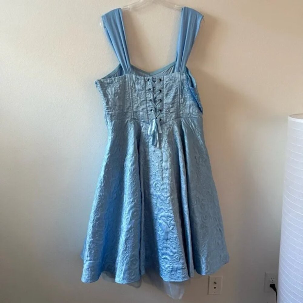 NWT Torrid/Disney Cinderella Light Blue Embroidered Princess Gown - Picture 5 of 13